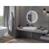 Mexen Rose beleuchteter, runder Badezimmerspiegel 80 cm, LED 6000K, Antibeschlag - 9810-080-080-611-00
