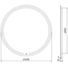 Mexen Rose beleuchteter Badezimmerspiegel, rund 100 cm, LED 6000K, Antibeschlag - 9810-100-100-611-00