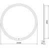 Mexen Rose beleuchteter, runder Badezimmerspiegel 100 cm, LED 6000K, Antibeschlag - 9810-100-100-611-00