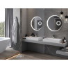 Mexen Ella beleuchteter Badezimmerspiegel mit Kosmetikspiegel, rund 70 cm, LED 6000K, Antibeschlag - 9811-070-070-611-00