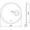 Mexen Ella beleuchteter Badezimmerspiegel mit Kosmetikspiegel, rund 70 cm, LED 6000K, Anti-Beschlag - 9811-070-070-611-00