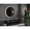 Mexen Ella beleuchteter Badezimmerspiegel mit Kosmetikspiegel, rund 80 cm, LED 6000K, Antifog - 9811-080-080-611-00