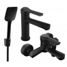 Mexen Sabre R62 Badewannenset, schwarz - 72103R62-70