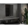 Mexen Erma beleuchteter Badezimmerspiegel 60 x 80 cm, LED 6000K, Antibeschlag, schwarzer Rahmen - 9814-060-080-611-70
