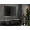 Mexen Erma beleuchteter Badezimmerspiegel 80 x 60 cm, LED 6000K, Antibeschlag, schwarzer Rahmen - 9814-080-060-611-70