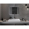 Mexen Erma beleuchteter Badezimmerspiegel 80 x 60 cm, LED 6000K, Antibeschlag, schwarze Rahmen - 9814-080-060-611-70