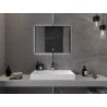 Mexen Erma beleuchteter Badezimmerspiegel 80 x 60 cm, LED 6000K, Antibeschlag, schwarzer Rahmen - 9814-080-060-611-70