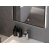 Mexen Erma beleuchteter Badezimmerspiegel 80 x 60 cm, LED 6000K, Antibeschlag, schwarzer Rahmen - 9814-080-060-611-70