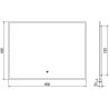 Mexen Erma beleuchteter Badezimmerspiegel 80 x 60 cm, LED 6000K, Antibeschlag, schwarze Rahmen - 9814-080-060-611-70