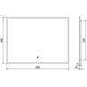 Mexen Erma beleuchteter Badezimmerspiegel 80 x 60 cm, LED 6000K, Antibeschlag, schwarzer Rahmen - 9814-080-060-611-70