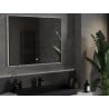Mexen Erma beleuchteter Badezimmerspiegel 100 x 80 cm, LED 6000K, Antibeschlag, schwarzer Rahmen - 9814-100-080-611-70