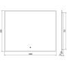 Mexen Erma beleuchteter Badezimmerspiegel 100 x 80 cm, LED 6000K, Antibeschlag, schwarzer Rahmen - 9814-100-080-611-70
