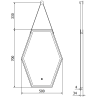 Mexen Orla beleuchteter Badezimmerspiegel 50 x 70 cm, LED 6000K, Antibeschlag, schwarzer Rahmen - 9815-050-070-611-70