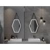 Mexen Orla beleuchteter Badezimmerspiegel 50 x 70 cm, LED 6000K, Antibeschlag, schwarzer Rahmen - 9815-050-070-611-70