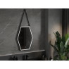 Mexen Orla beleuchteter Badezimmerspiegel 60 x 80 cm, LED 6000K, Antibeschlag, schwarzer Rahmen - 9815-060-080-611-70