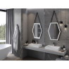 Mexen Orla beleuchteter Badezimmerspiegel 60 x 80 cm, LED 6000K, Antibeschlag, schwarzer Rahmen - 9815-060-080-611-70