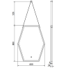 Mexen Orla beleuchteter Badezimmer-Spiegel 60 x 80 cm, LED 6000K, Antibeschlag, schwarzer Rahmen - 9815-060-080-611-70