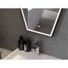 Mexen Orla beleuchteter Badezimmerspiegel 60 x 80 cm, LED 6000K, Antibeschlag, schwarzer Rahmen - 9815-060-080-611-70