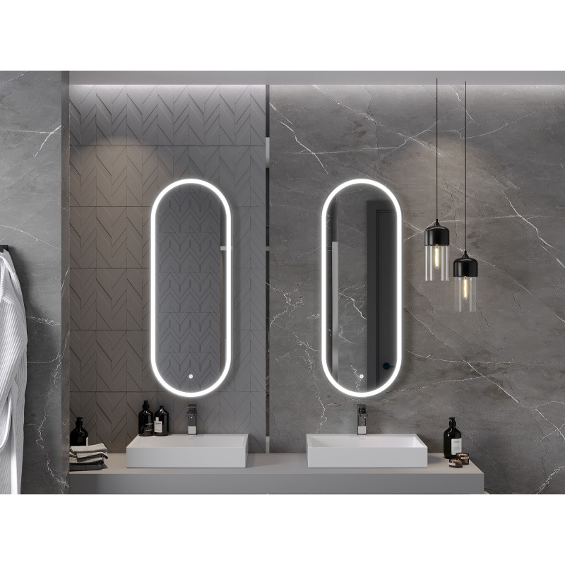 Mexen Bono beleuchteter Badezimmerspiegel 45 x 120 cm, LED 6000K, Antibeschlag - 9816-045-120-611-00