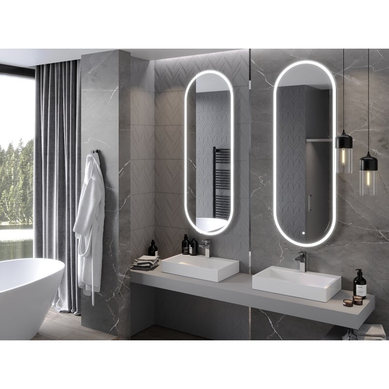 Mexen Bono beleuchteter Badezimmerspiegel 55 x 155 cm, LED 6000K, Antibeschlag - 9816-055-155-611-00