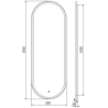 Mexen Bono beleuchteter Badezimmerspiegel 55 x 155 cm, LED 6000K, Anti-Fog - 9816-055-155-611-00