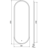 Mexen Bono beleuchteter Badezimmerspiegel 55 x 155 cm, LED 6000K, Antibeschlag - 9816-055-155-611-00