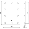 Mexen Dona beleuchteter Badezimmerspiegel 50 x 70 cm, LED 6000K, Antibeschlag - 9818-050-070-611-00