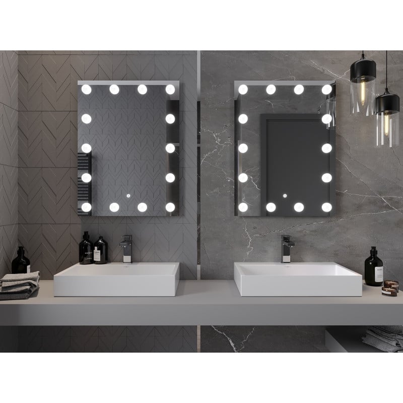 Mexen Dona beleuchteter Badezimmerspiegel 60 x 80 cm, LED 6000K, Antibeschlag - 9818-060-080-611-00