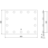 Mexen Dona beleuchteter Badezimmerspiegel 80 x 60 cm, LED 6000K, Antibeschlag - 9818-080-060-611-00