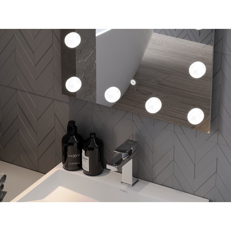 Mexen Dona beleuchteter Badezimmerspiegel 80 x 60 cm, LED 6000K, Antibeschlag - 9818-080-060-611-00