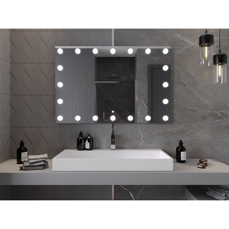 Mexen Dona beleuchteter Badezimmerspiegel 120 x 80 cm, LED 6000K, Antibeschlag - 9818-120-080-611-00