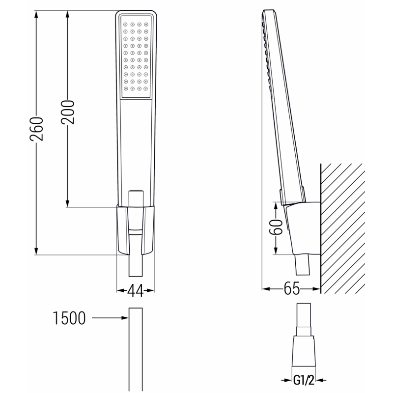 Mexen Sabre R72 Badezimmerset, Chrom - 72103R72-00