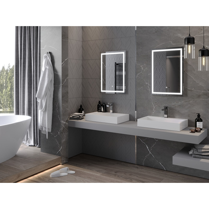 Mexen Miko beleuchteter Badezimmerspiegel 50 x 70 cm, LED 6000K, Antibeschlag - 9819-050-070-611-00