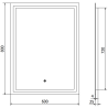 Mexen Miko beleuchteter Badezimmer-Spiegel 60 x 80 cm, LED 6000K, Antibeschlag - 9819-060-080-611-00