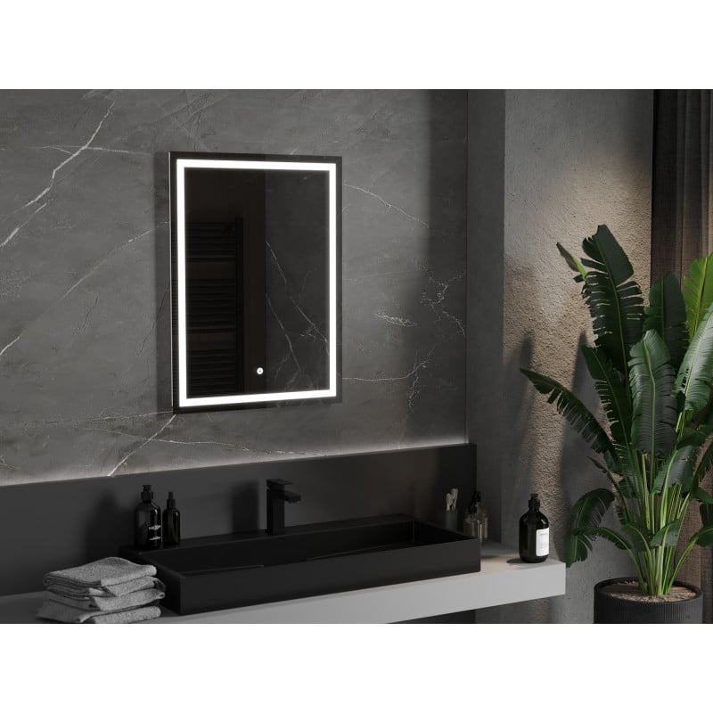 Mexen Miko beleuchteter Badezimmer-Spiegel 60 x 80 cm, LED 6000K, Antibeschlag - 9819-060-080-611-00