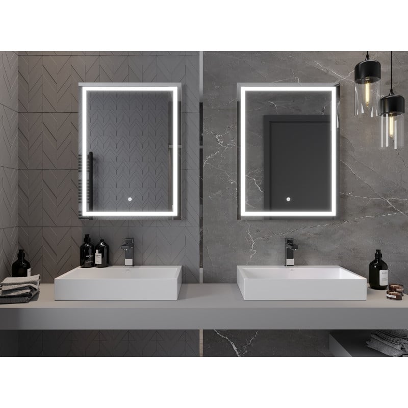 Mexen Miko beleuchteter Badezimmer-Spiegel 60 x 80 cm, LED 6000K, Antibeschlag - 9819-060-080-611-00