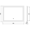 Mexen Miko beleuchteter Badezimmerspiegel 80 x 60 cm, LED 6000K, Antibeschlag - 9819-080-060-611-00