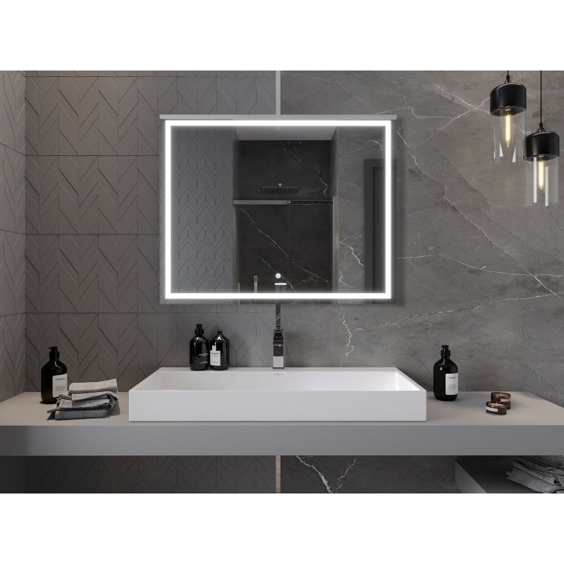 Mexen Miko beleuchteter Badezimmerspiegel 100 x 80 cm, LED 6000K, Antibeschlag - 9819-100-080-611-00
