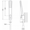 Mexen Sabre R72 Badewannenset, schwarz - 72103R72-70