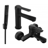 Mexen Sabre R72 Badewannenset, schwarz - 72103R72-70