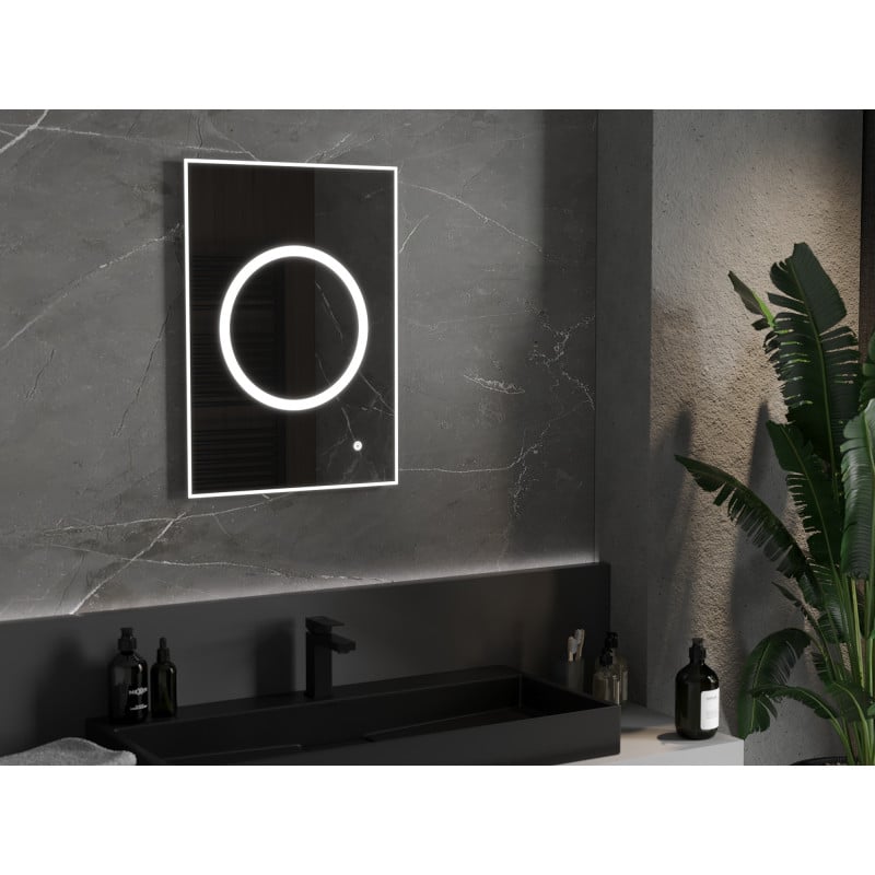 Mexen Koga beleuchteter Badezimmerspiegel 50 x 70 cm, LED 6000K, Antibeschlag - 9821-050-070-611-00