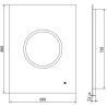 Mexen Koga beleuchteter Badezimmerspiegel 60 x 80 cm, LED 6000K, Antibeschlag - 9821-060-080-611-00