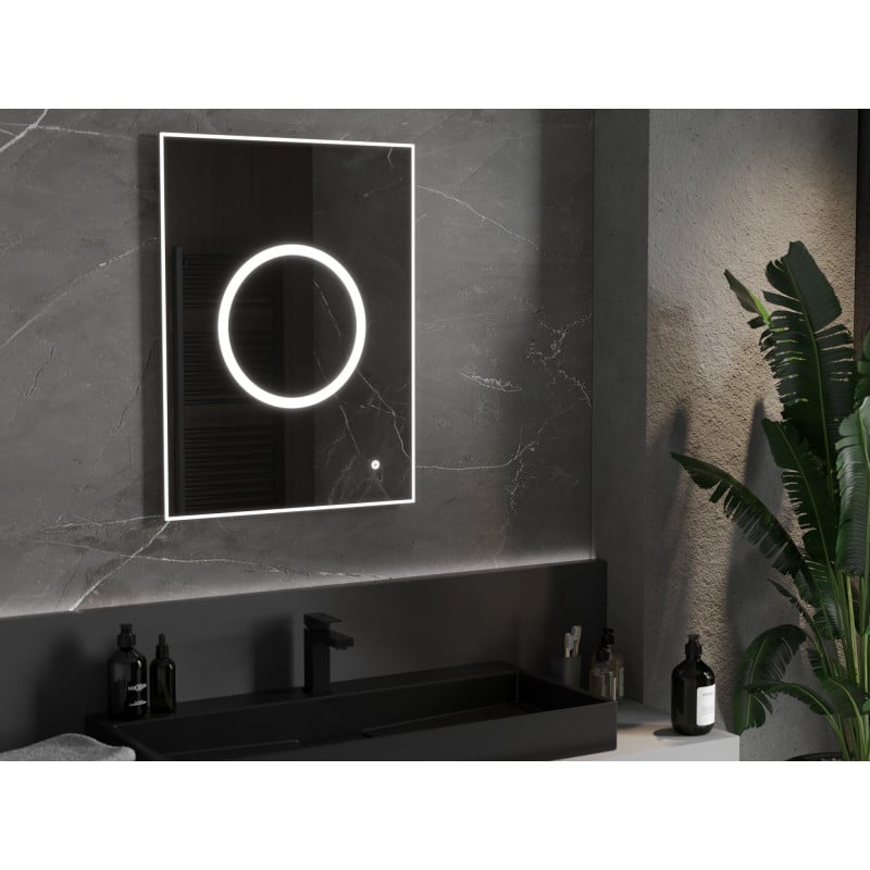 Mexen Koga beleuchteter Badezimmerspiegel 60 x 80 cm, LED 6000K, Antibeschlag - 9821-060-080-611-00