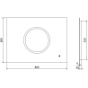 Mexen Koga beleuchteter Badezimmerspiegel 80 x 60 cm, LED 6000K, Antibeschlag - 9821-080-060-611-00