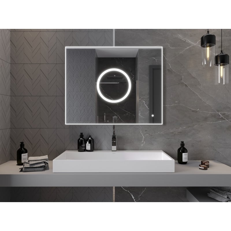Mexen Koga beleuchteter Badezimmerspiegel 100 x 80 cm, LED 6000K, Antibeschlag - 9821-100-080-611-00