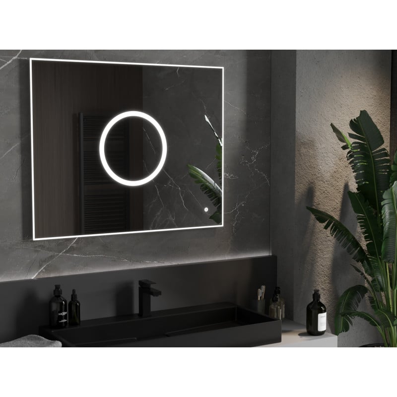 Mexen Koga beleuchteter Badezimmerspiegel 100 x 80 cm, LED 6000K, Antibeschlag - 9821-100-080-611-00
