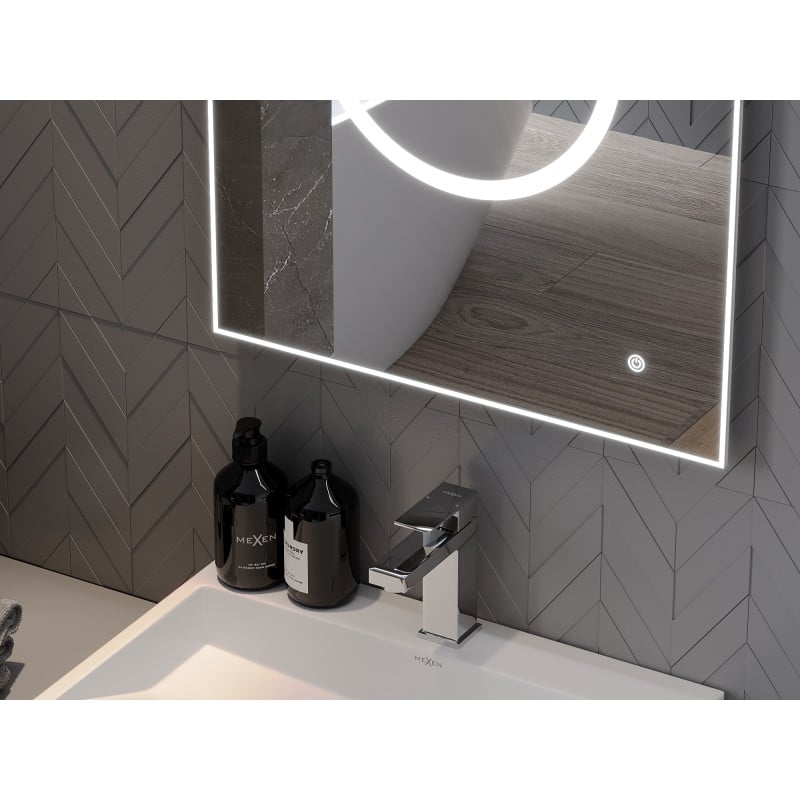 Mexen Koga beleuchteter Badezimmerspiegel 100 x 80 cm, LED 6000K, Antibeschlag - 9821-100-080-611-00
