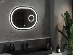 Mexen Umba beleuchteter Badspiegel mit Kosmetikspiegel 80 x 60 cm, LED 6000K, Anti-Fog - 9822-080-060-611-00
