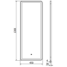 Mexen Coro beleuchteter Badezimmerspiegel 45 x 120 cm, LED 6000K, Antibeschlag, schwarzer Rahmen - 9817-045-120-611-70