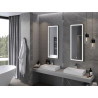 Mexen Coro beleuchteter Badezimmerspiegel 45 x 120 cm, LED 6000K, Antibeschlag, schwarzer Rahmen - 9817-045-120-611-70